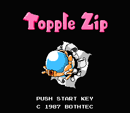 Topple Zip — Title screen