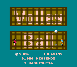 Volleyball — Title screen