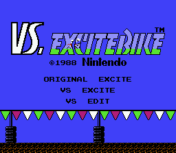 Vs. Excitebike — Title screen