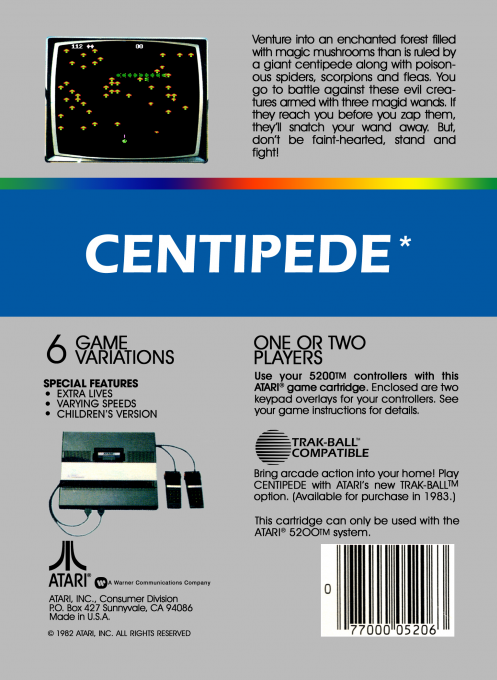 Centipede — Box back