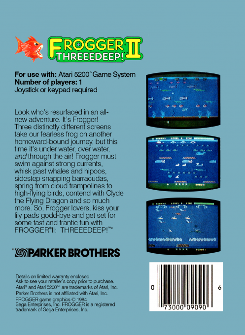 Frogger II : Threeedeep! — Box back