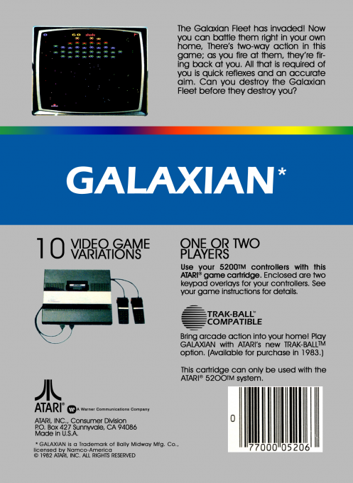Galaxian — Box back
