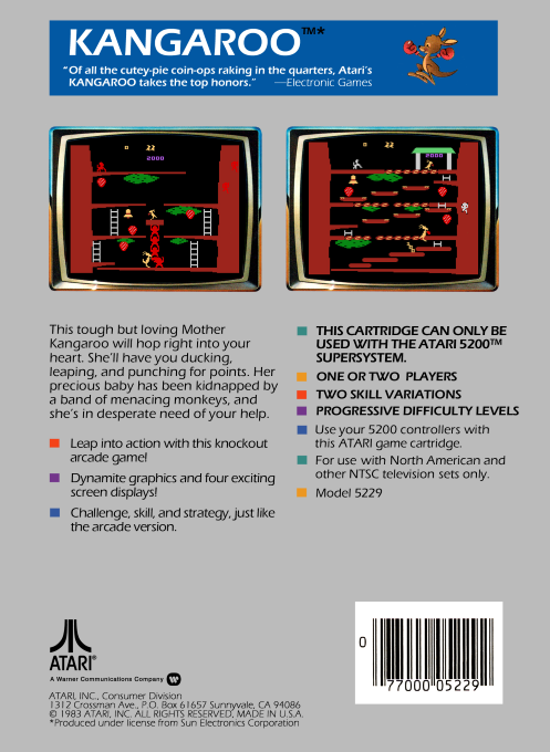 Kangaroo — Box back