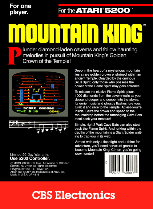 Mountain King — Box back