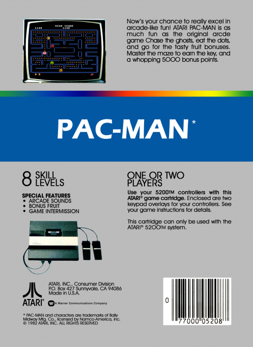 Pac-Man — Box back