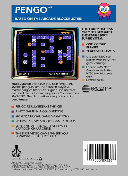Pengo — Box back