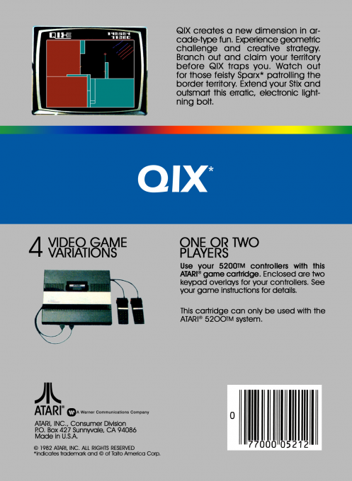QIX — Box back