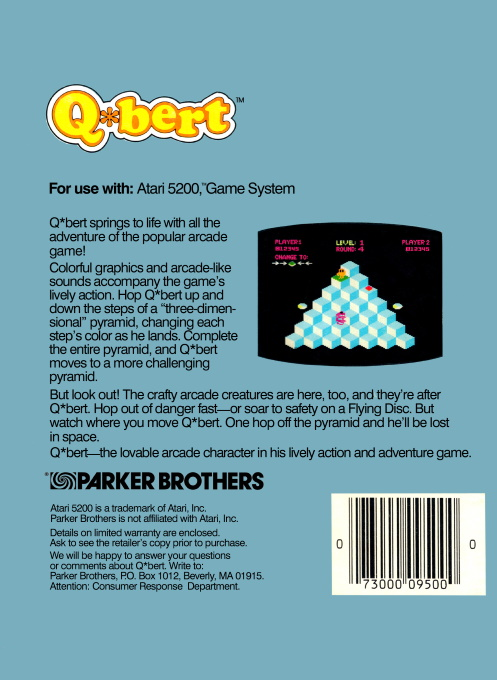 Q*bert — Box back