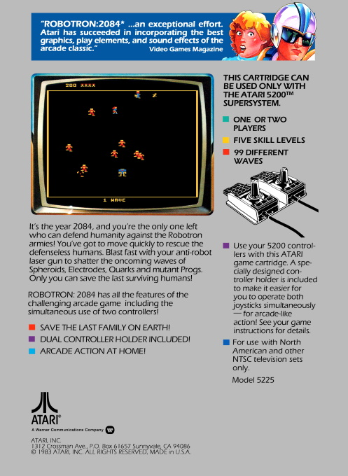 Robotron : 2084 — Box back