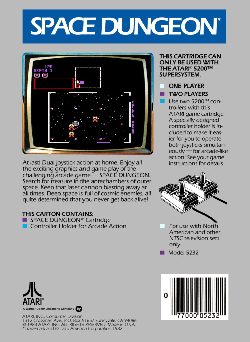 Space Dungeon — Box back