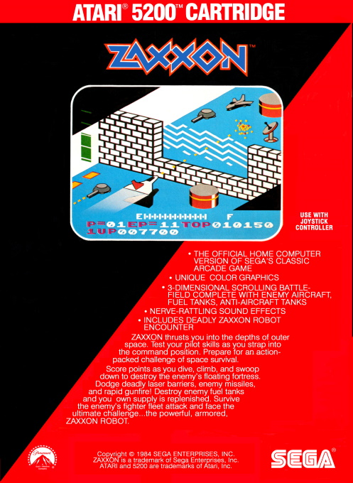 Zaxxon — Box back