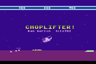Choplifter! — Title screen