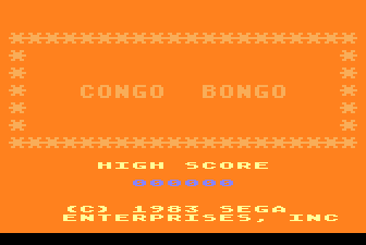 Congo Bongo — Title screen