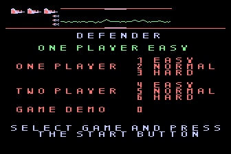Defender — Title screen