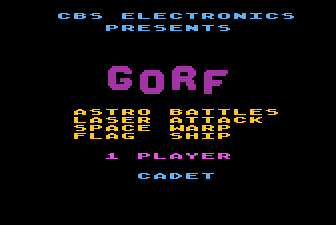 Gorf — Title screen