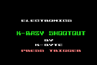 K-Razy Shoot-Out — Title screen