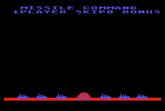 Missile Command — Title screen
