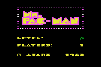 Ms. Pac-Man — Title screen
