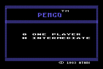 Pengo — Title screen