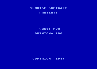 Quest for Quintana Roo — Title screen