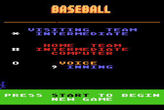 RealSports Baseball — Title screen