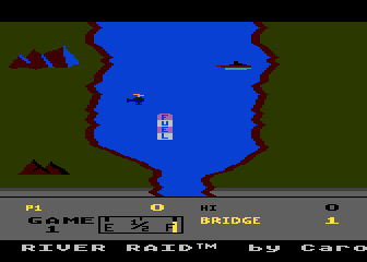 River Raid — Title screen