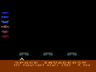 Space Invaders — Title screen