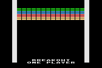 Super Breakout — Title screen