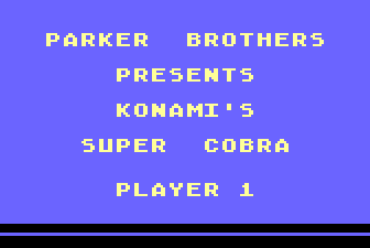 Super Cobra — Title screen