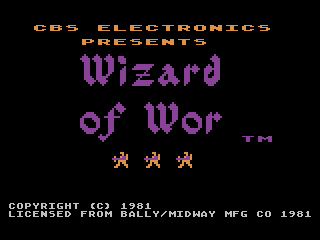 Wizard of Wor — Title screen
