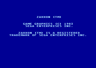 Zaxxon — Title screen