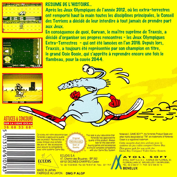 Alien Olympics — Box back