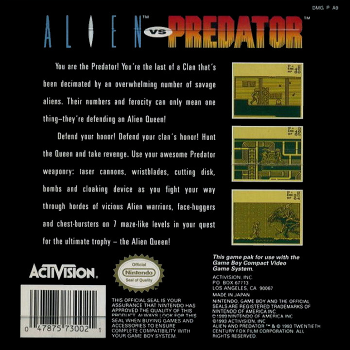 Aliens Versus Predator : The Last of His Clan — Box back