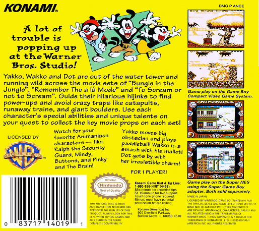 Animaniacs — Box back