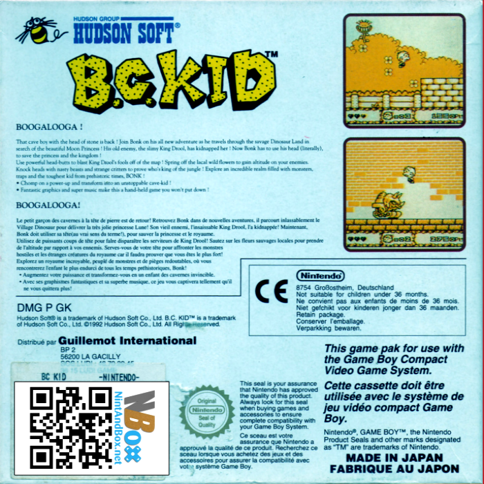 B.C. Kid — Box back
