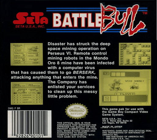 Battle Bull — Box back