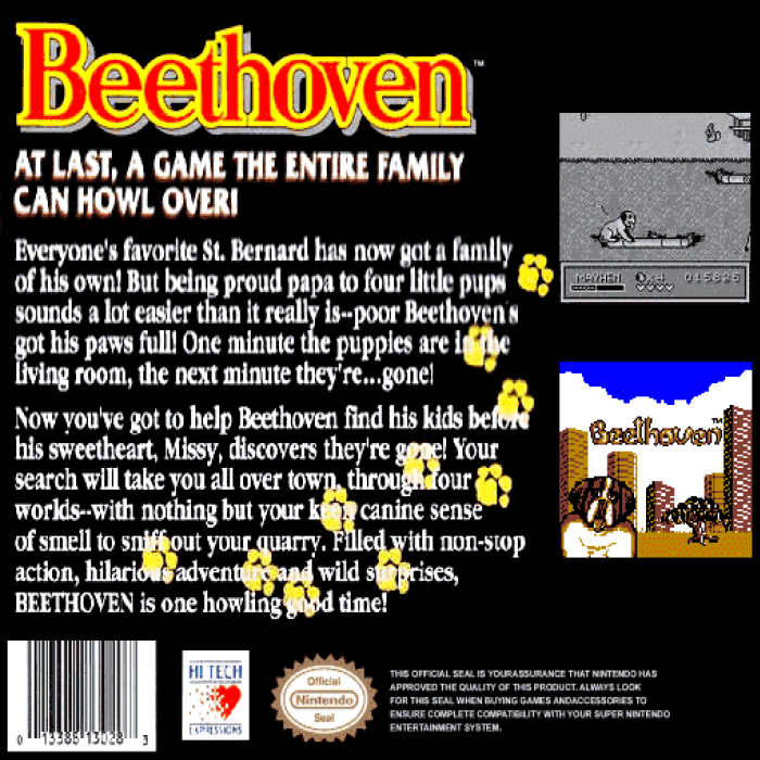 Beethoven : The Ultimate Canine Caper — Box back