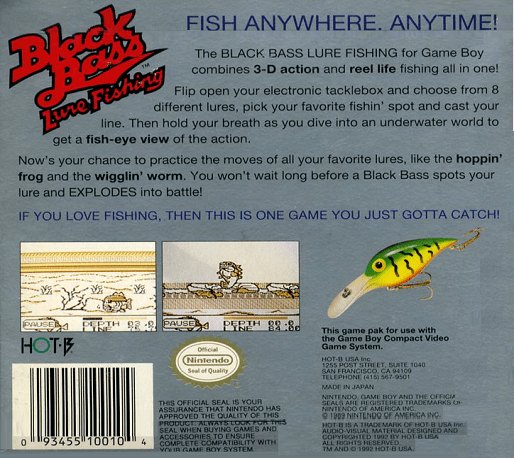 Black Bass : Lure Fishing — Box back
