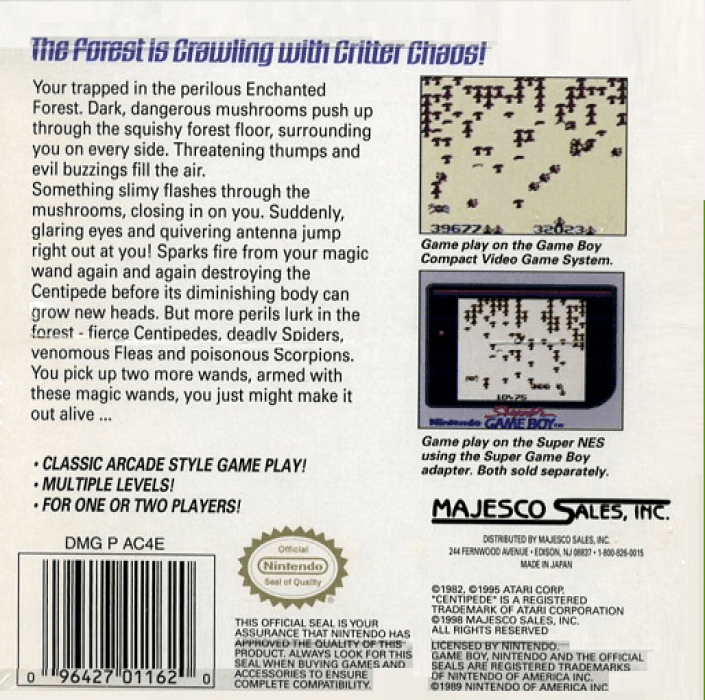 Centipede — Box back
