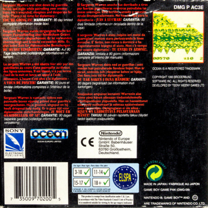 Choplifter III — Box back