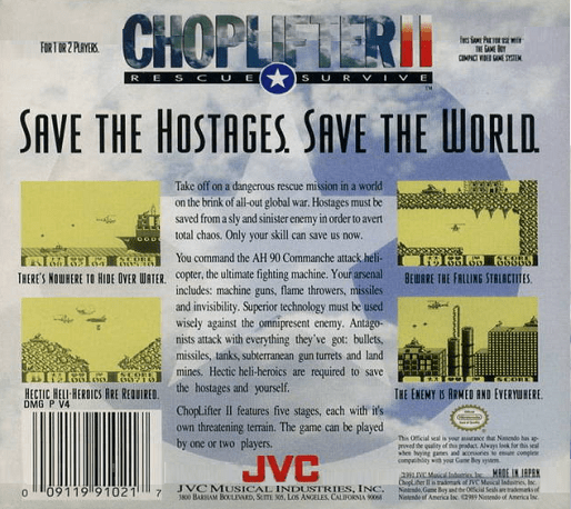 Choplifter II - Rescue & Survive — Box back