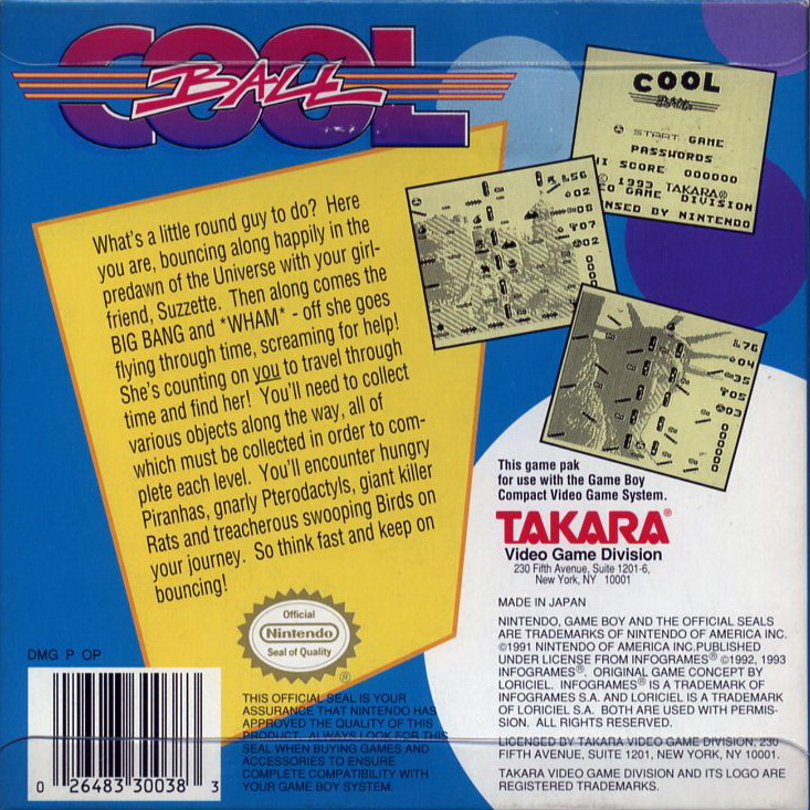 Cool Ball — Box back