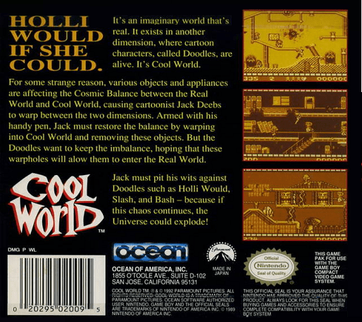 Cool World — Box back