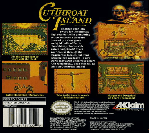 CutThroat Island — Box back