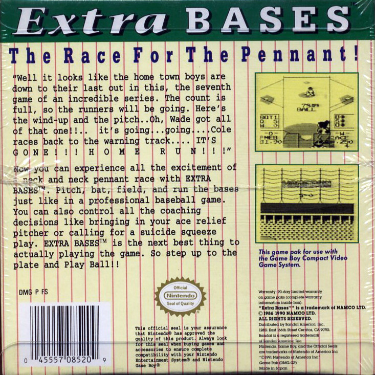 Extra Bases! — Box back