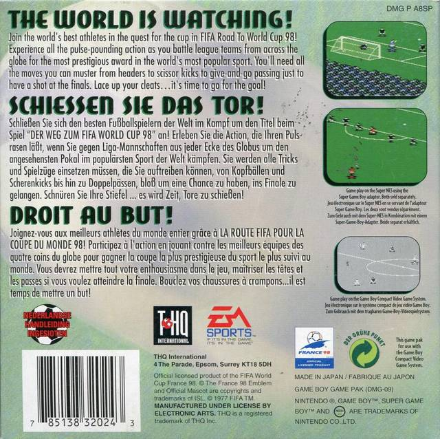 FIFA Road to World Cup 98 — Box back