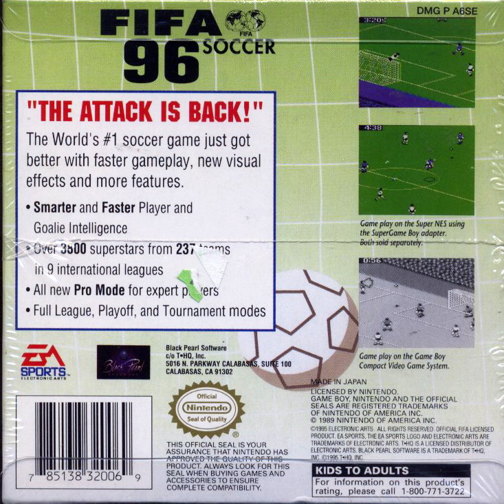 FIFA Soccer '96 — Box back