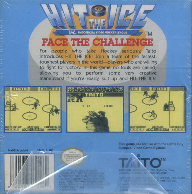 Hit the Ice : The Video Hockey League — Box back