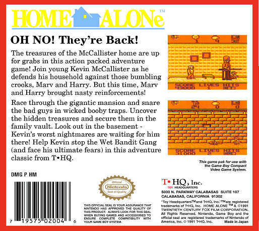 Home Alone — Box back
