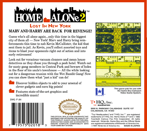 Home Alone 2 : Lost in New York — Box back